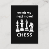 Schach schaut auf meinen nächsten Schachzug Visitenkarte (Vorderseite)