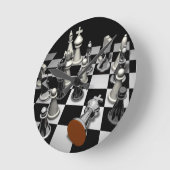 Schach-Schlüsselanhänger Runde Wanduhr (Winkel)