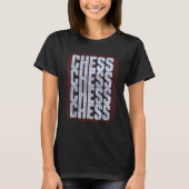 Schach-Schriftart-Blockschrift 3D-Skriptschach ist T-Shirt (Vorderseite)