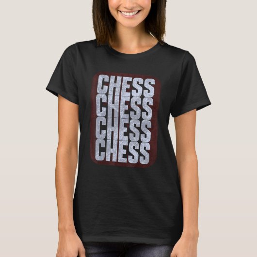 Schach-Schriftart-Blockschrift 3D-Skriptschach ist T-Shirt (Vorderseite)