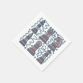 Schach Serviette (Ecke)