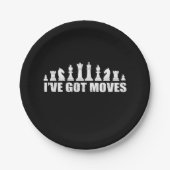 Schach Set Pieces Ive Got Fans Liebhaber Cool Pappteller (Vorderseite)