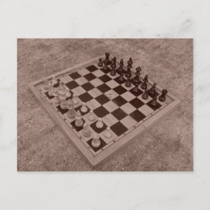 Schach-Set Postkarte