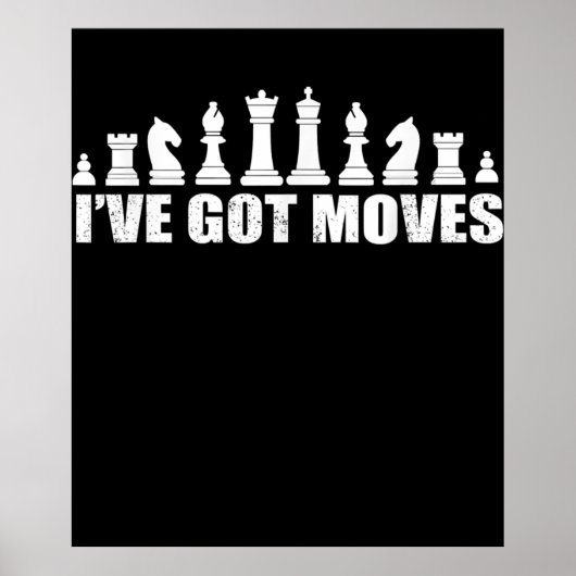 Schach Set Stücke Ich Got Fans Liebhaber Cool Poster (Vorne)