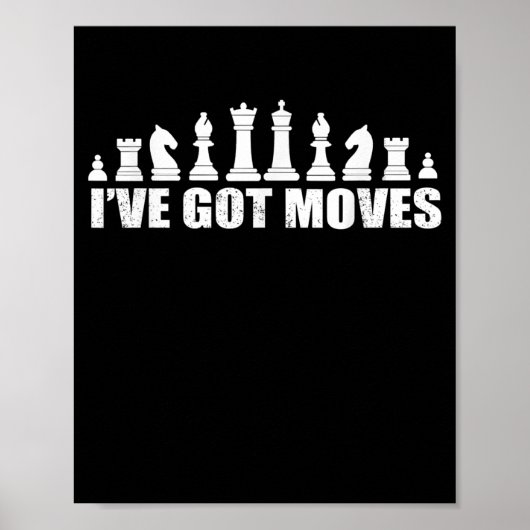Schach Set Stücke Ich Got Fans Liebhaber Cool Poster (Vorne)