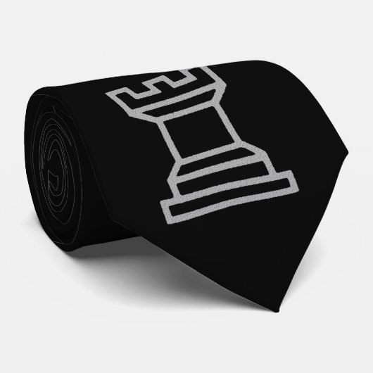 Schach-Set-Turm Krawatte (Gerollt)