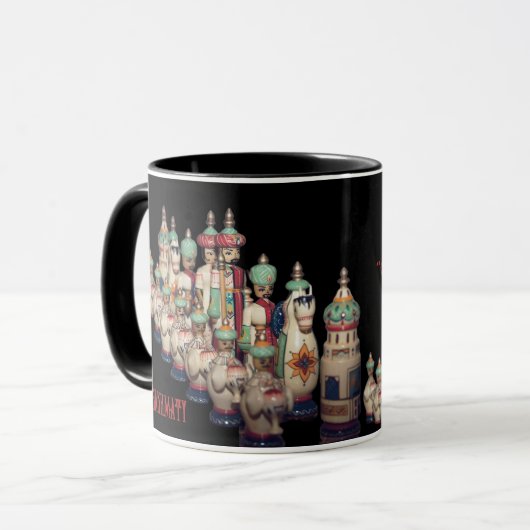 Schach Shakhmaty Black Red Russian Ultimate Tasse (Vorderseite Links)