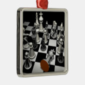 Schach Silbernes Ornament (Rechts)