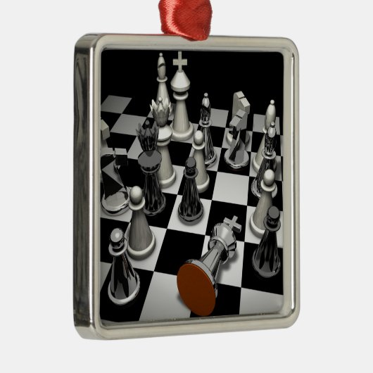 Schach Silbernes Ornament (Rechts)