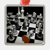 Schach Silbernes Ornament (Vorne)