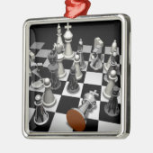 Schach Silbernes Ornament (Links)