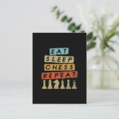 Schach - Sleep Schach wiederholen Postkarte (Stehend Vorderseite)