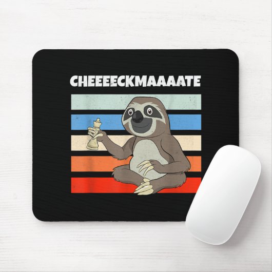 Schach Sloth langsamer Keckmatt in einem sonnigen Mousepad (Mit Mouse)