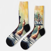 Schach Socken (Linkes Detail)