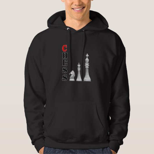 Schach-Spaß Schach-Player Hoodie (Vorderseite)