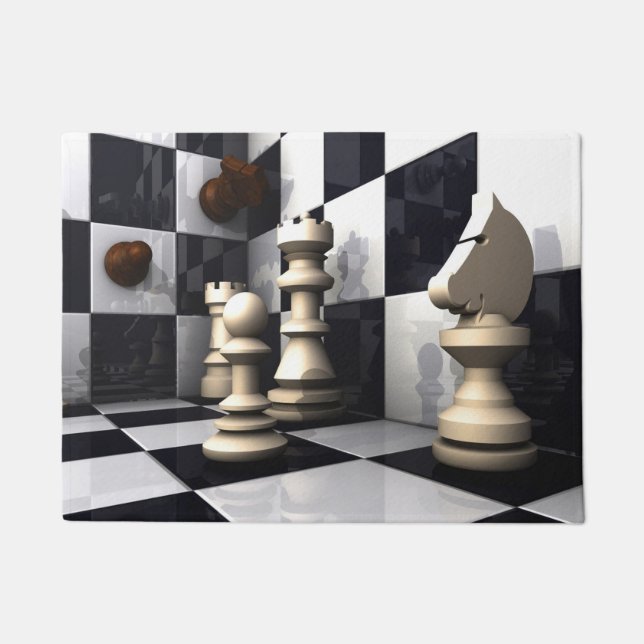 Schach-Spiel-Art Fußmatte (Vorderseite)
