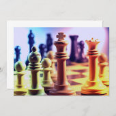 Schach-Spiel-Einladung Einladung (Vorne/Hinten)