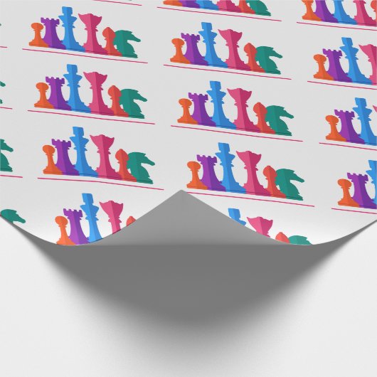 Schach-Spiel Geschenkpapier (Ecke)