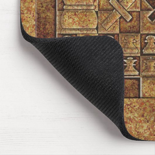 SCHACH-SPIEL IM STEIN MOUSEPAD (Ecke)
