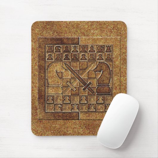SCHACH-SPIEL IM STEIN MOUSEPAD (Mit Mouse)