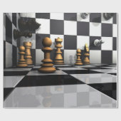 Schach-Spiel-König Geschenkpapier (Flach)