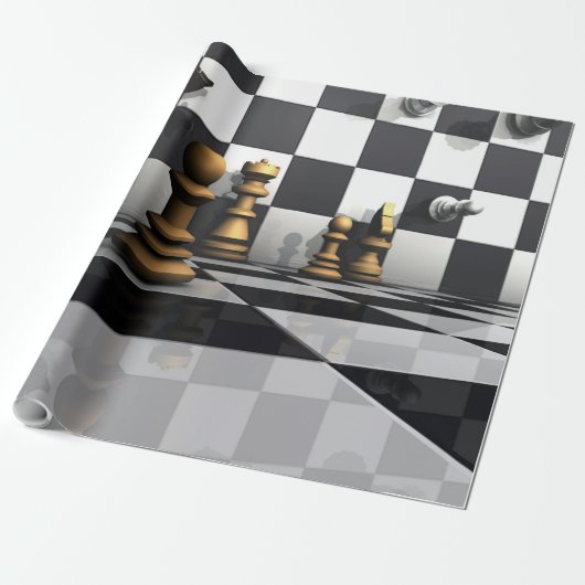 Schach-Spiel-König Geschenkpapier (Ungerollt)