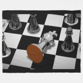 Schach-Spiel-Niederlagen-Fleece-Decke Fleecedecke (Vorderseite (Horizontal))