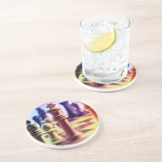 Schach-Spiel-Untersetzer Getränkeuntersetzer (Seite)