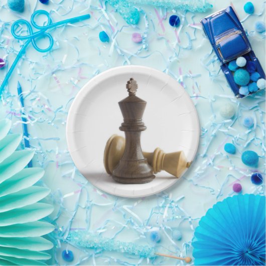 Schach-Spiel vorbei Pappteller (Party)