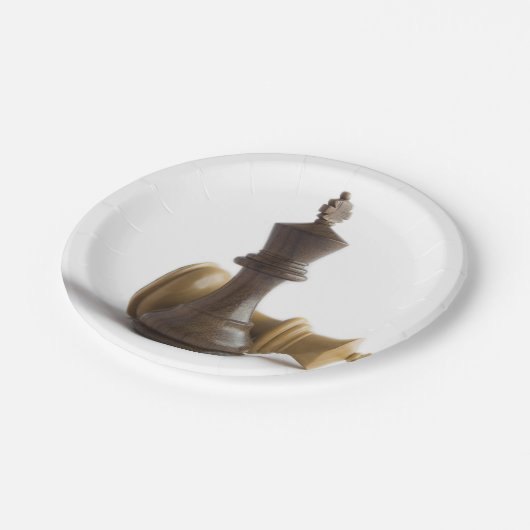 Schach-Spiel vorbei Pappteller (Schrägansicht)