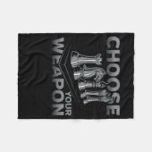 Schach-Spiel wählen Ihre Waffe Fleecedecke (Vorderseite (Horizontal))