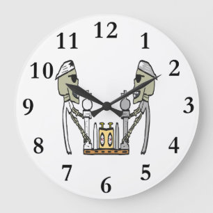 Schach spielen große wanduhr