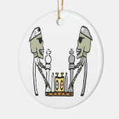Schach spielen keramik ornament (Links)