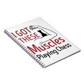 Schach-Spieler-Funny Got Muskeln spielen Schach Notizblock (Rechte Seite)