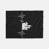 Schach Spieler Geschenk Idee Schach Stücke Herzsch Fleecedecke (Vorderseite (Horizontal))