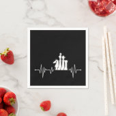 Schach Spieler Geschenk Idee Schach Stücke Herzsch Serviette (Beispiel)