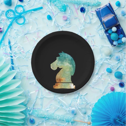 Schach Spieler Pferd Ritter Schach Lover Geschenk Pappteller (Party)