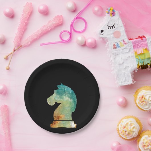 Schach Spieler Pferd Ritter Schach Lover Geschenk Pappteller (Party)