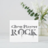 Schach-Spieler-Rock Postkarte (Stehend Vorderseite)
