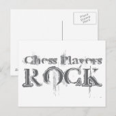 Schach-Spieler-Rock Postkarte (Vorne/Hinten)