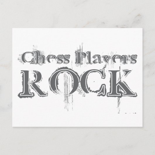 Schach-Spieler-Rock Postkarte (Vorderseite)