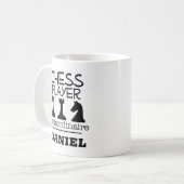 Schach-Spieler-Spiel-Geschenk Kaffeetasse (Vorderseite Links)