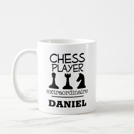 Schach-Spieler-Spiel-Geschenk Kaffeetasse (Links)
