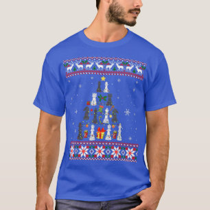 Schach Spieler Weihnachtsgeschenk Tree Ugly Xma T-Shirt