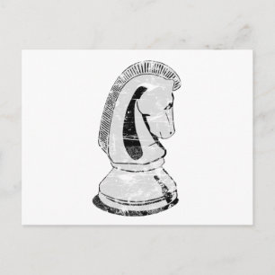 Schach - Springer Postkarte