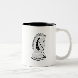 Schach - Springer Zweifarbige Tasse