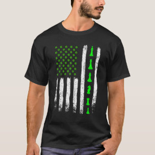 Schach St Patrick's Day Vintage irische Flagge T-Shirt