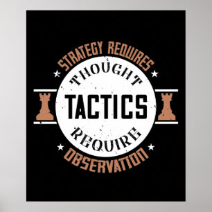 Schach - Strategie erfordert Denken Poster