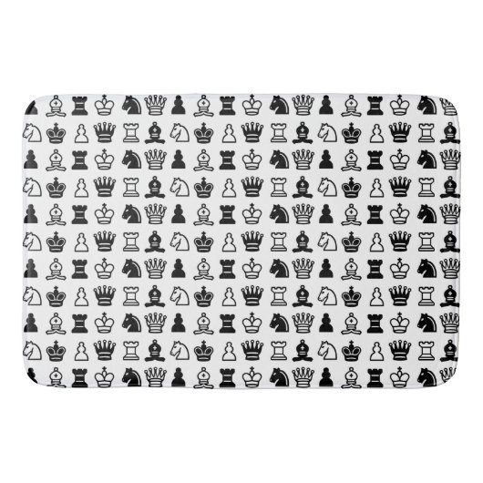 Schach-Stück-Muster Badematte (Vorderseite)