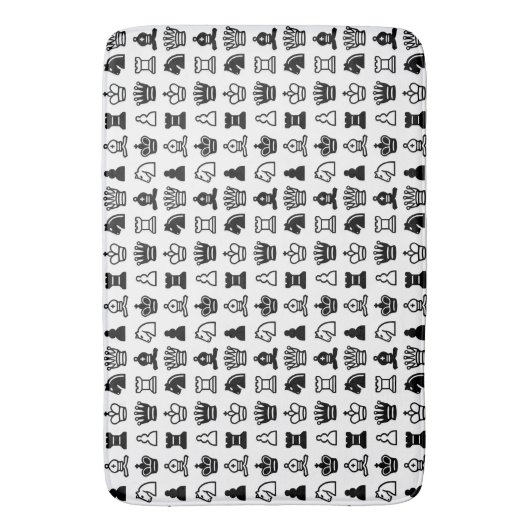 Schach-Stück-Muster Badematte (Vorderseite Vertikal)